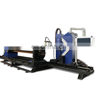 cnc plasma cut H-beam 8 axis metal pipe cutting machine