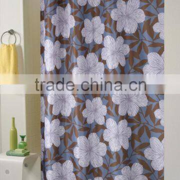 New Design Ready Made Jacquard Shower Curtain Set With Roller Hooks Factory