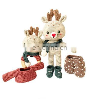 Handmade Amigurumi Reindeer Toy, Wooden Teether Ring, Crochet Reindeer Rattle Vietnam Supplier Cheap Wholesale photo-4