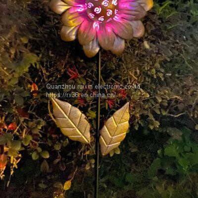 OEM Customized New Design Garden Metal Solar Garden Patio Light Wind Spinners photo-3