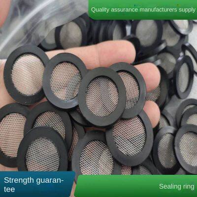 dn15 with filter screen pad, filter screen gasket, rubber edge-wrapped, rubber filter screen sheet, dn20, sealed, elastic, 304 filter screen, 40 mesh, flat seal, yufeng