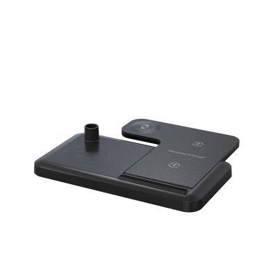 Foldable 15W 10W Fast Charge Wireless Charger Stand 4 In 1 Folding Wireless Charging Station Dock photo-4