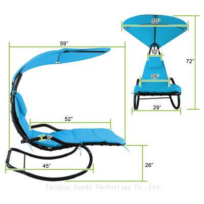Blue Color Outdoor Modern Design Rocking Chair Indoor/Outdoor Leisure Swing Hanging Chair photo-2