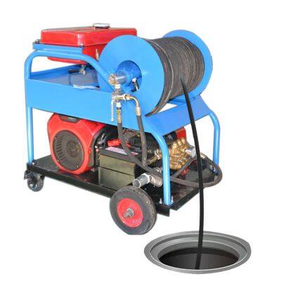 Petrol 500mm Pipe Sewer Drain Cleaner Jetting Machine Manual Metal 200bar Pressure New Condition with Water Cleaning Process