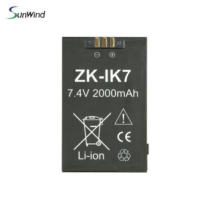 7.4V 2000mah Replacement Battery for ZKTeco ZK-IK7 SWLPB Time Attendance Biometric Face Readers Machines photo-2