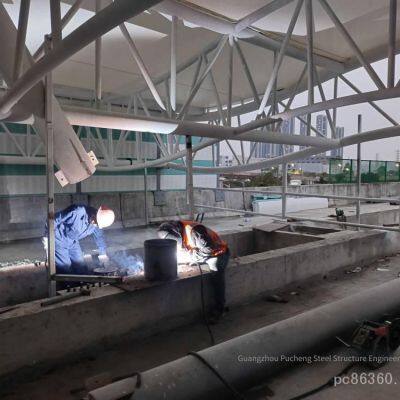 Workshop and Factory Building Bolt - Ball Joint Grid Structure Roof and Shed, Spherical Grid Membrane Structure Awning, Guangdong Bolt - Ball Steel Grid Processing Base photo-2