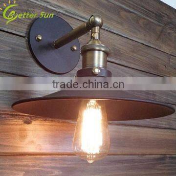 Aged Steel Edison Bulb Wall Light