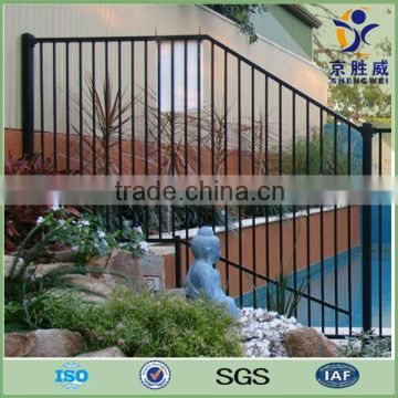 tube rail premanent wrought iron fence