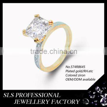 Fashion American styles rings jewelry 2 gram gold beautiful designs diamond ring