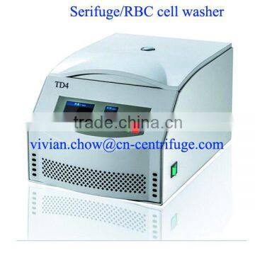 Serifuge or cell wahser centrifuge, blood red cell tube centrifuge, lab and medical centrifuge TD4