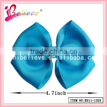 Korean design grosgrain boutique hair bow clips,teenage ribbon bow hair products in china