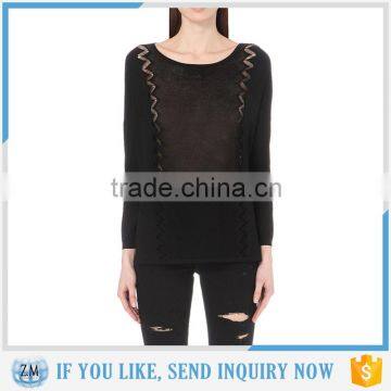 long sleeve cashmere sweater women with high quality