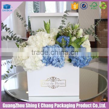 2016 Hottest Customized white box packaging for flower