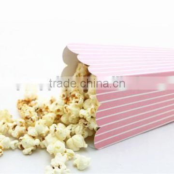 striped& dot popcorn box, popcorn bucket, popcorn bag, baking bag, food packing, popcorn container for party