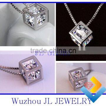 New products for lovers & girl and women love of window diamond 925 silver necklace