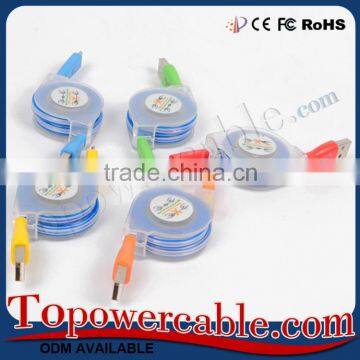 Retractable Ultra Thin Visible Flow LED Light Micro USB Charging Sync Cable photo-5