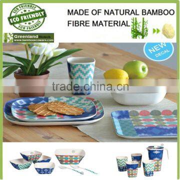 eco friendly bamboo fiber plates&dishes,bamboo fiber dinnerware sets