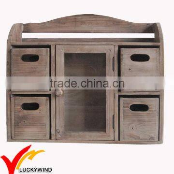 vintage Chic Wood Unfinished Corner Hanging Livingroom Wall Cabinets Furniture                        
                                                Quality Choice