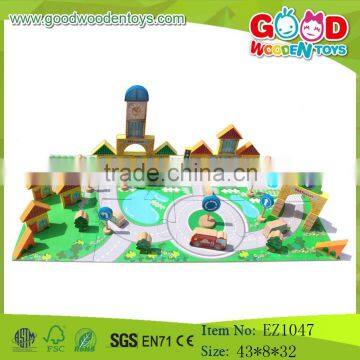 Good Wooden Toys Child Wooden City Printing Blocks For Kids