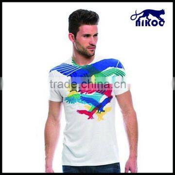 100% cotton custom printing mens tee shirts slim man shirt