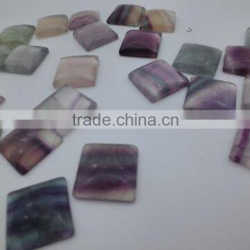 Wholesale Single Puffy Rainbow Fluorite Cabochons Natural Square Stones photo-4