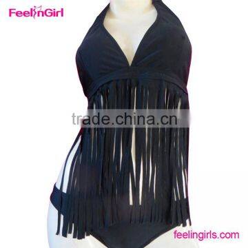 Lively Orange High Waist Halter Bikini photo-2