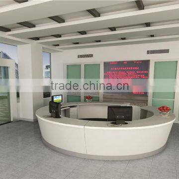 Circular design office furniture front desk