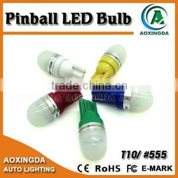 AC 6.3V 5630 2SMD pinball LED bulb T10 555 with frosted cap