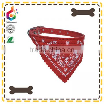 red fashion PU leather high quality triangle dog collar