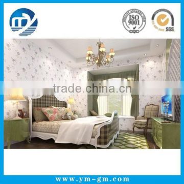 Chinese chinoiserie PVC wallpaper for bedroom walls