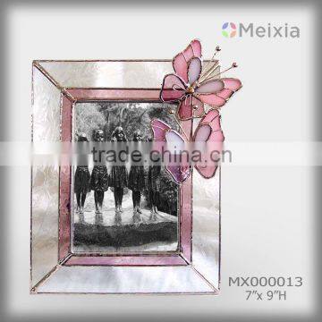 MX020013 tiffany style stained glass photo picture frame for wholesale home decoration