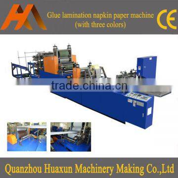 Flexo printing napkin paper lamination interfold serviette tissue convert machine