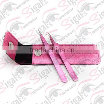 gradual change color tube eyelash tweezers