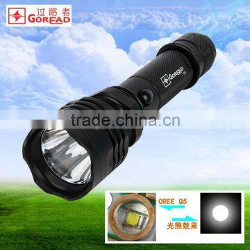 Goread C6 Big head aluminum high bright rechargeable 18650 Q5 flashlight search products