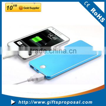 Rechargeable Big Capacity Power Bank 8000mah Slim Flat Power Bank Portable Battery Pack Power Bank for Laptop