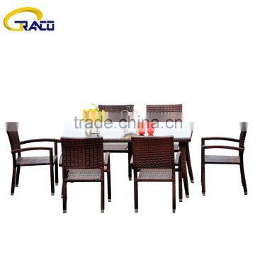 Cheap Rattan Outdoor Furniture Dining Set