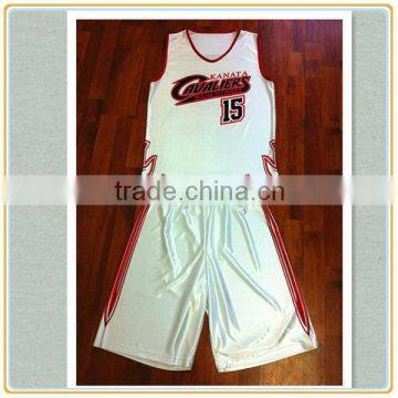 cheap sublimation polyester basketball wear sports men junior/100% polyester basketball sets