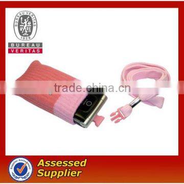 custom moblie phone sock with lanyards for promotional gift