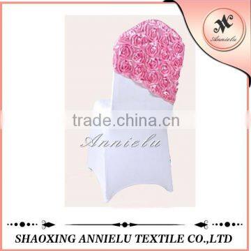 Fancy Satin Rosette chair cap for sale