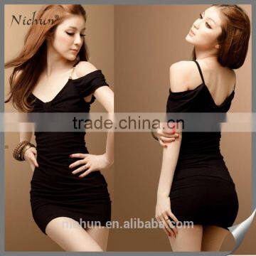 2016 new fashion korean latest cocktail dress for fat women