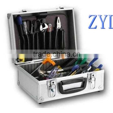 water-resistant silver aluminum briefcase tool box