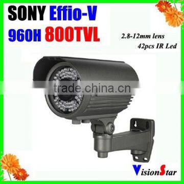 2.8-12mm Varifocal Lens High Resolution Low Lux Super WDR Sony Effio-V 800tVL IR Camera