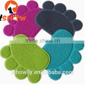 cat pet litter sand mat pvc mat floor mat 100% pvc paw style hot sell