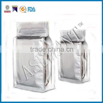 silver zip lock resealable aluminium foil plastic bag