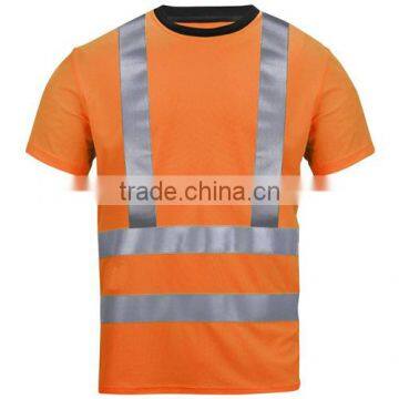 2014 latest design reflective t safety round neck shirt polo