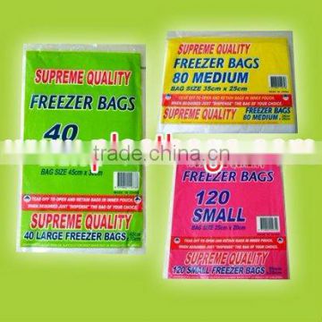 HDPE high quality freezer bags in block