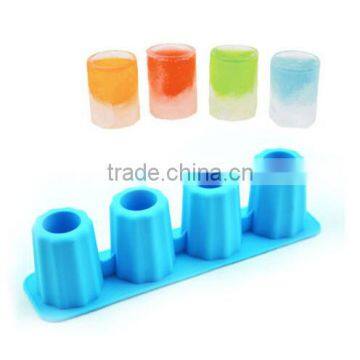 Ice Wine Glass Baking Tools Ice Tray Cup Silicone Ice Cube DIY Ice Cream Tubs Corlorful Popsicle Mold