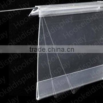 PVC curved data strip for wire basket