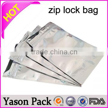 Yason high quality water proof zipper bag white zip bags vegetable ziplock bag