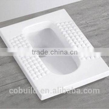 S-trapway Durable Ceramic Squating Pan with Trapway